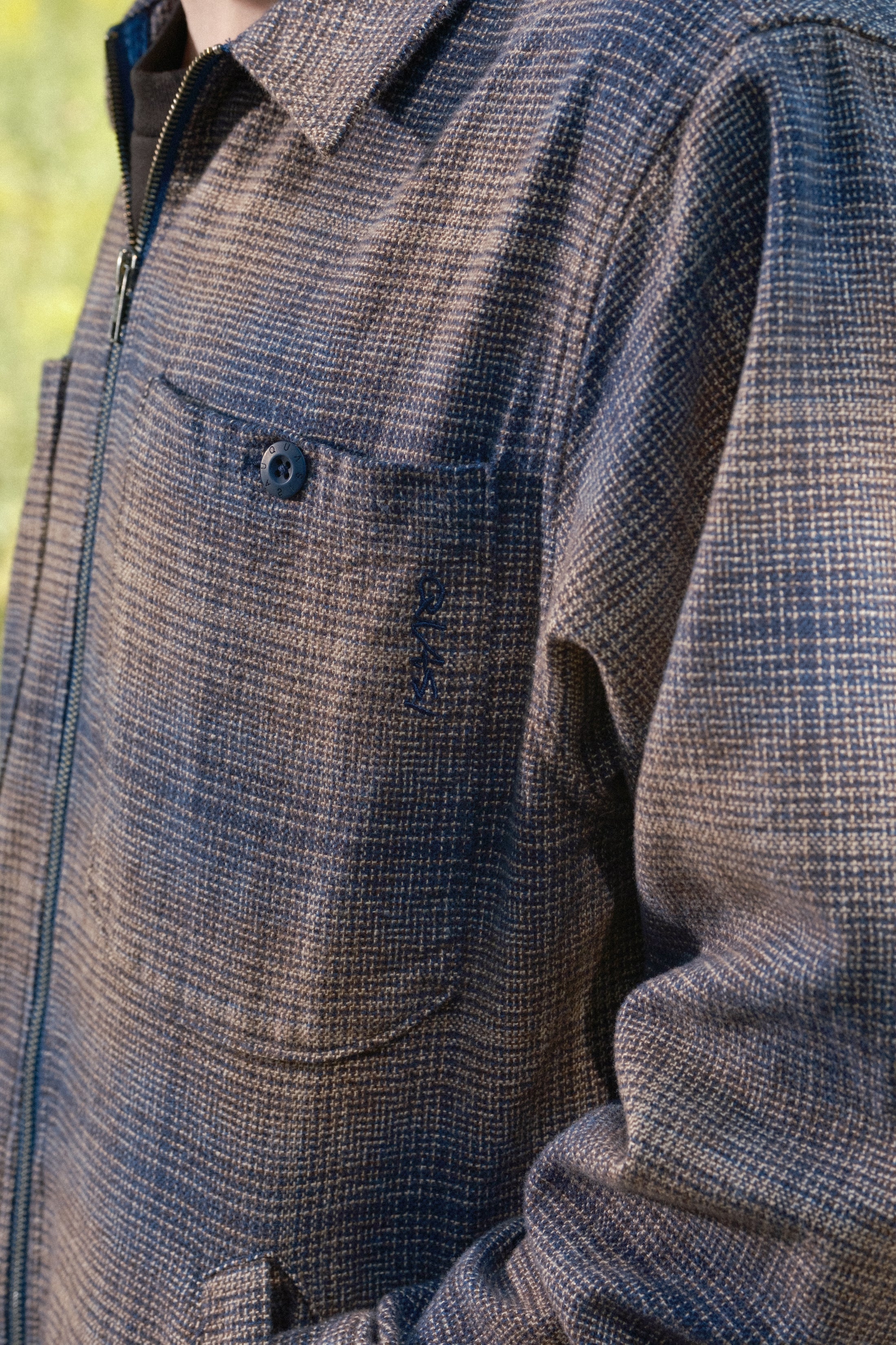 Grain Full Zip Shirt Jacket [Navy] - Image 5