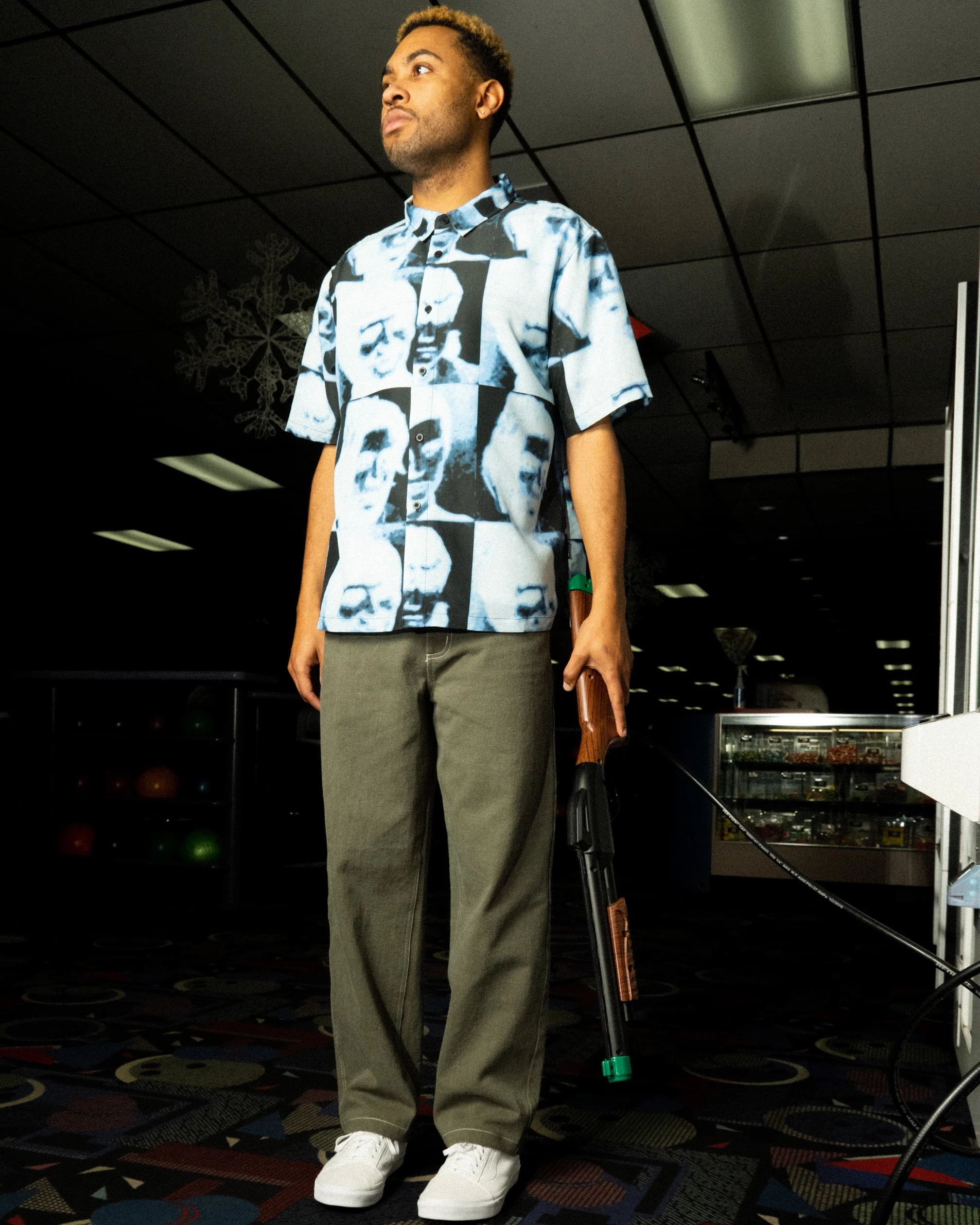Guise Short Sleeve Button Up Shirt [Blue] - Image 2