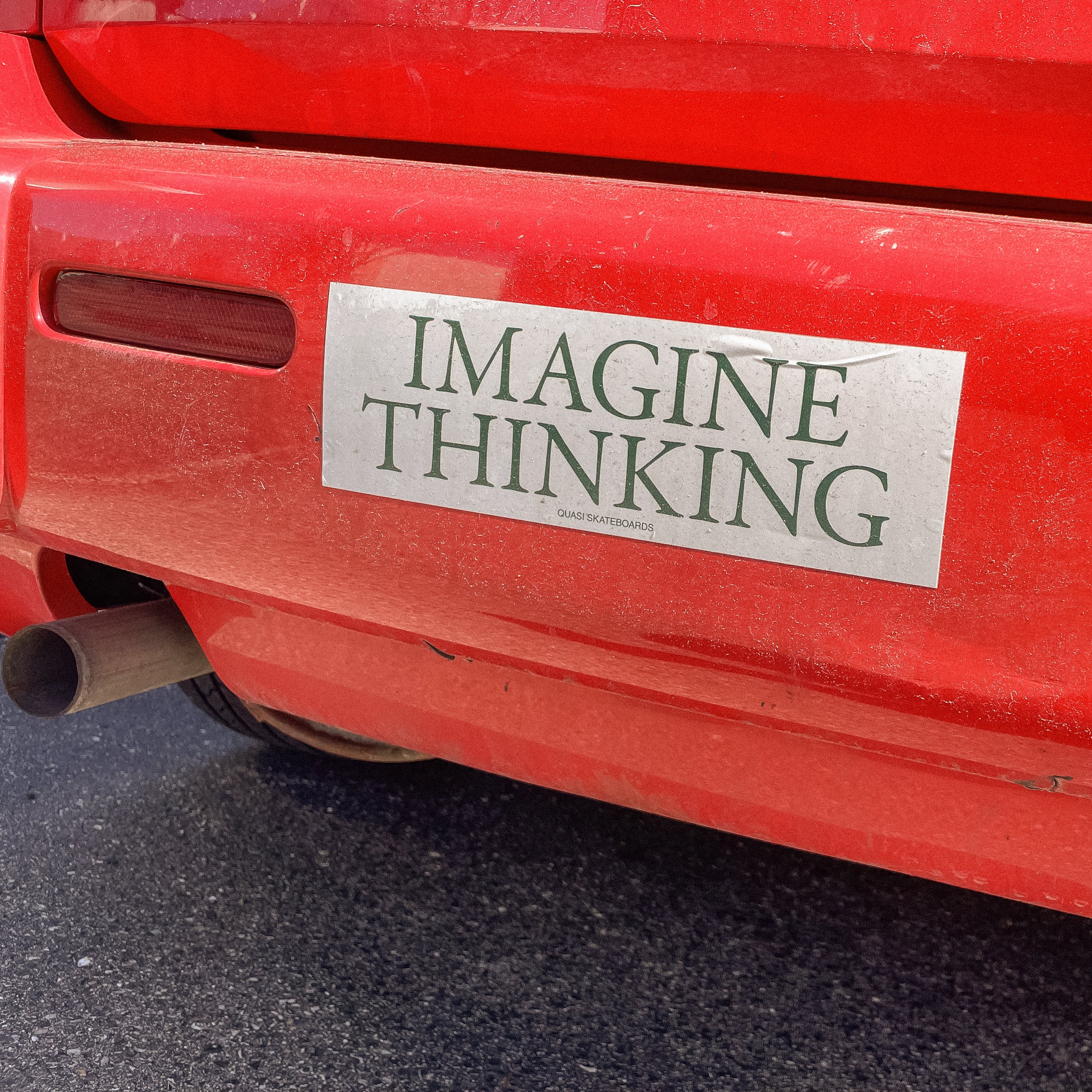 Imagine Thinking Bumper Sticker - Image 2